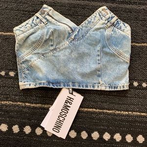 H&M X MOSCHINO Denim Bustier